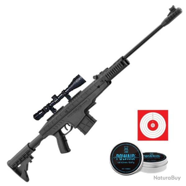 Carabine � plomb BO Manufacture Tactique Pendleton - Gas piston - 4.5 mm / Pack Tir