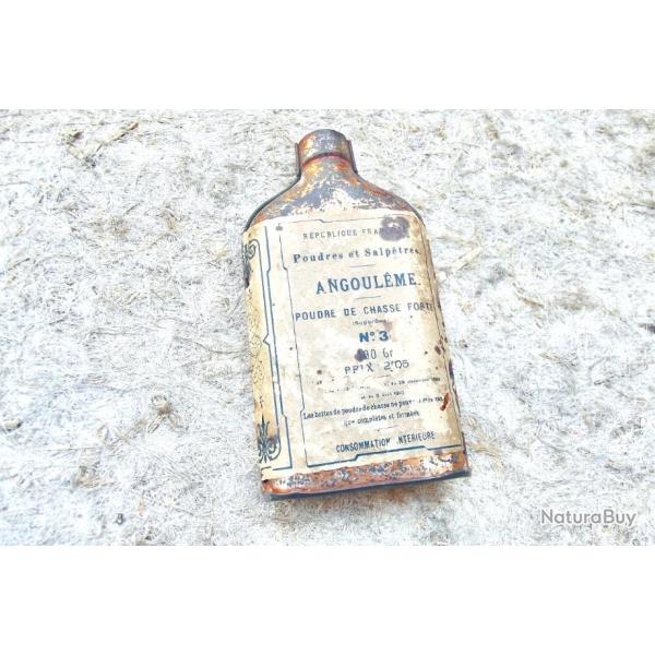 BIDON VIDE DE POUDRE NOIRE ANCIEN.