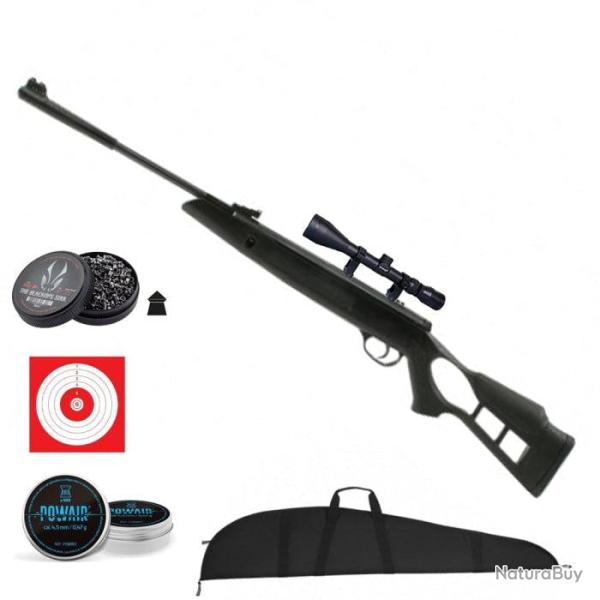 Carabine � plomb Hatsan Striker Edge synth�tique noir - Cal. 4.5 4.5 - 4.5 mm / Pack Premium