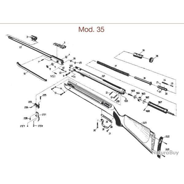 Vis bois pour pontet Diana