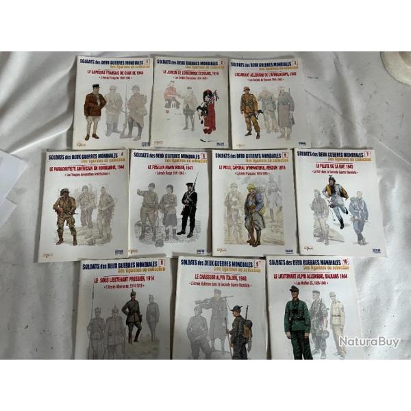 Lot de 10 revues Soldats des deux guerres Mondiales (No 1  10)