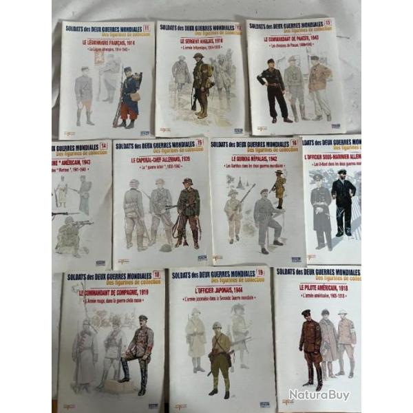 Lot de 10 revues Soldats des deux guerres Mondiales (No 11  20)