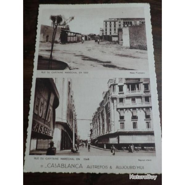 CP  PAYS MAROC  CASABLANCA  RUE DU CAPITAINE  MARECHAL  1922   1948
