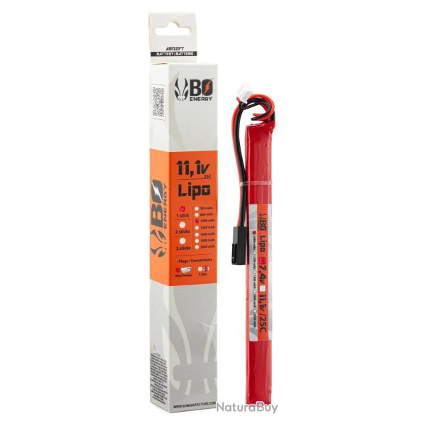 1 stick batterie Lipo 3S 11.1V 1000mAh 25C-1 stick - 1000mAh 25C - Mini Tamyia