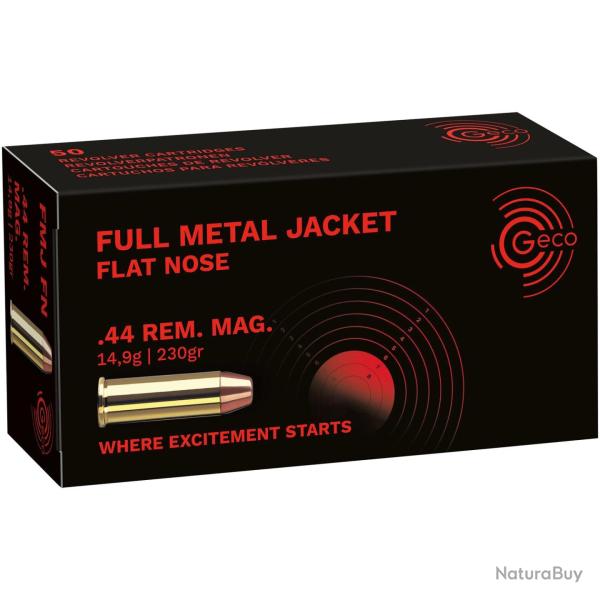 Cartouche .44 Mag. blind�e t�te plate  14,9g/230grs.