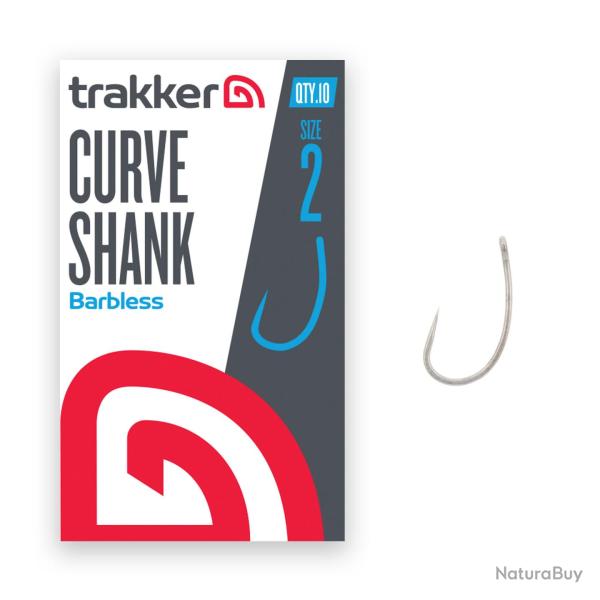 Hame�ons non mont�s Curve Shank Barbless sans ardillon Trakker T2
