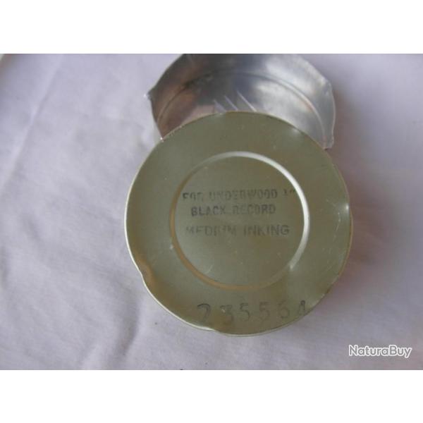 WW2/POSTWAR US BO�TE POUR RUBAN D'ENCRE DE MACHINE DE �CRIRE AM�RICAINE " UNDERWOOD BLACK RECORD "