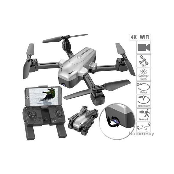Drone Quadricopt�re Video Photo GPS Pliable Connect� avec Cam�ra 4K Manette + Pochette de Rangement