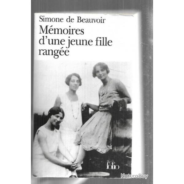 m�moires d'une jeune fille rang�e de simone de beauvoir folio format poche