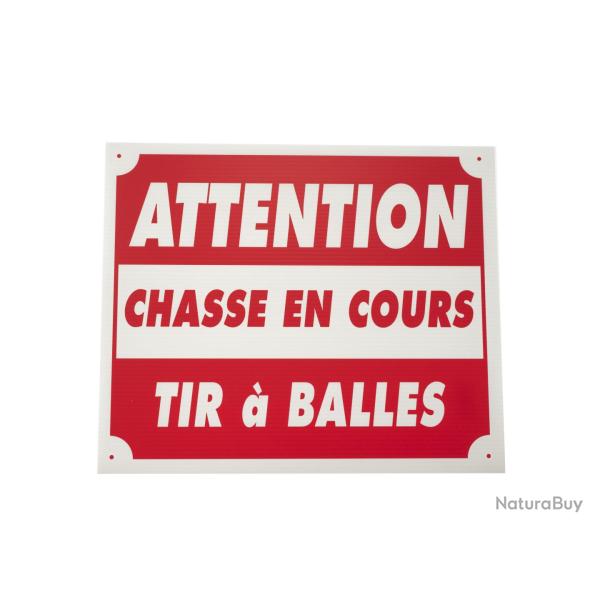 Panneau attention chasse en cours tir � balles dim 25 x 30 cm akylux