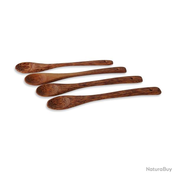 SPOON SET - Set de 4 cuillres  caf Tatonka - Bois de cocotier