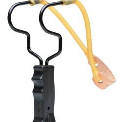 Lance-pierre poignée cannelée caoutchouc rond