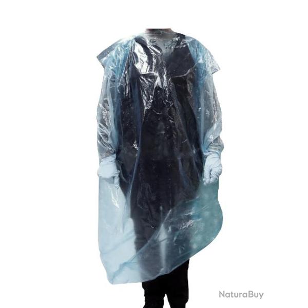 Surblouse avec manches auto-adhsives - jetable - Lot de 50 - M