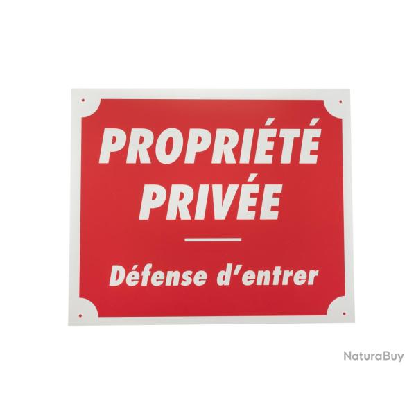 Panneau propri�t� priv�e d�fense d'entrer dim 25 x 30 cm alu