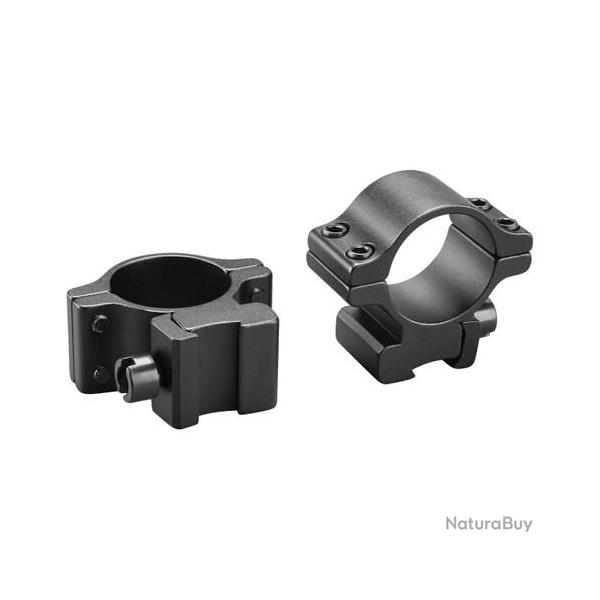 Paire colliers aluminium Tasco pour Rail 11 mm - Diam�tre 25,4 mm - Moyen - Noir mat