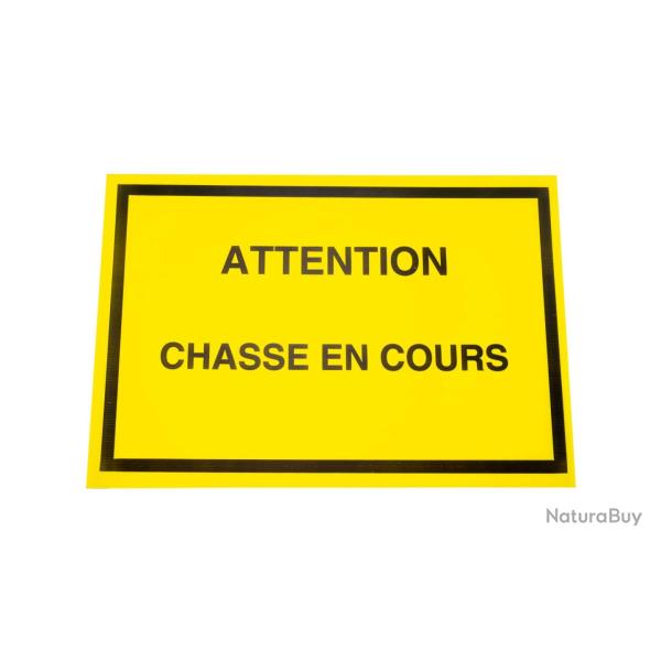 ATTENTION CHASSE EN COURS JAUNE 600 X 400