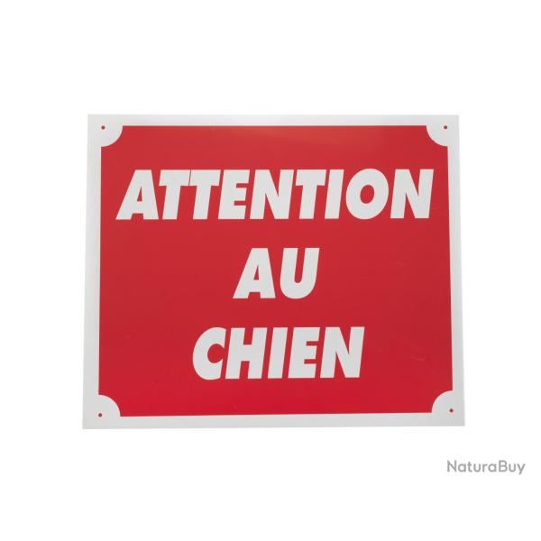 Panneau attention au chien dim 25 x 30 cm en alu