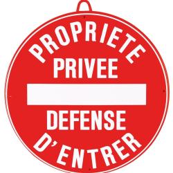 PROPRIT PRIVE DFENSE D'ENTRER DIAM. 28 CM, ROUGE