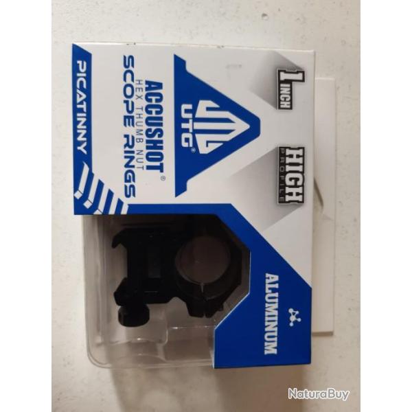 Colliers de montage haut UTG diam 25.4mm rail 21mm