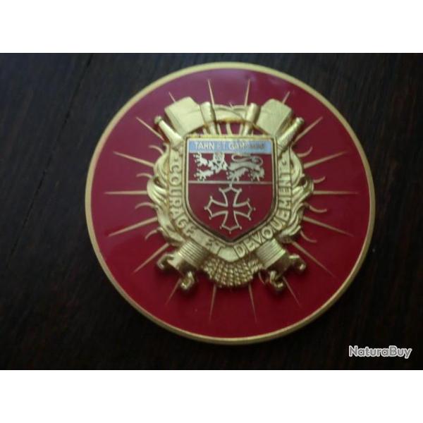 MEDAILLE  SAPEURS POMPIERS  COURAGE ET DEVOUMENT  TARN ET GARONNE  ARTHUS BERTRAND
