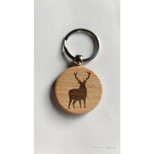 PORTE CL� CERF GRAVURE RECTO - FRAIS DE PORT OFFERTS