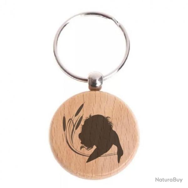 PORTE CL� CHIEN & CANARD GRAVURE RECTO/VERSO - FRAIS DE PORT OFFERTS