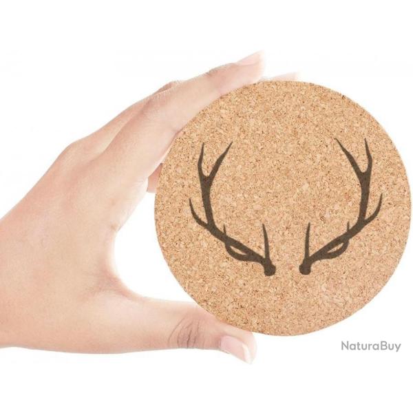 DESSOUS DE VERRE BOIS DE CERF