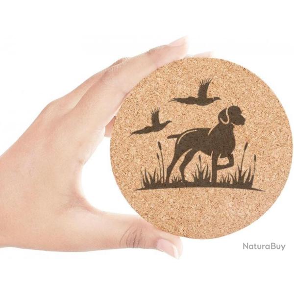 DESSOUS DE VERRE CHIEN ET FAISANS