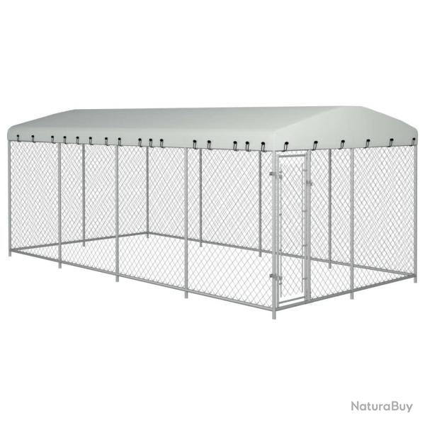 Chenil ext�rieur cage enclos parc animaux chien ext�rieur avec toit pour chiens 8 x 4 x 2 m 02_0000