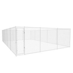 Chenil ext&eacute;rieur cage enclos parc animaux chien ext&eacute;rieur pour chiens acier galvanis&eacute; 950 x 570 x 1