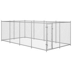 Chenil ext&eacute;rieur cage enclos parc animaux chien ext&eacute;rieur pour chiens 8 x 4 x 2 m 02_0000466
