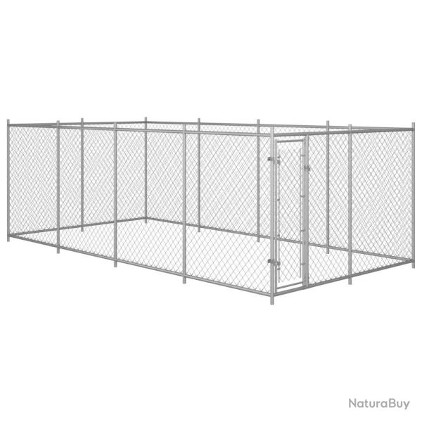 Chenil ext�rieur cage enclos parc animaux chien ext�rieur pour chiens 8 x 4 x 2 m 02_0000466