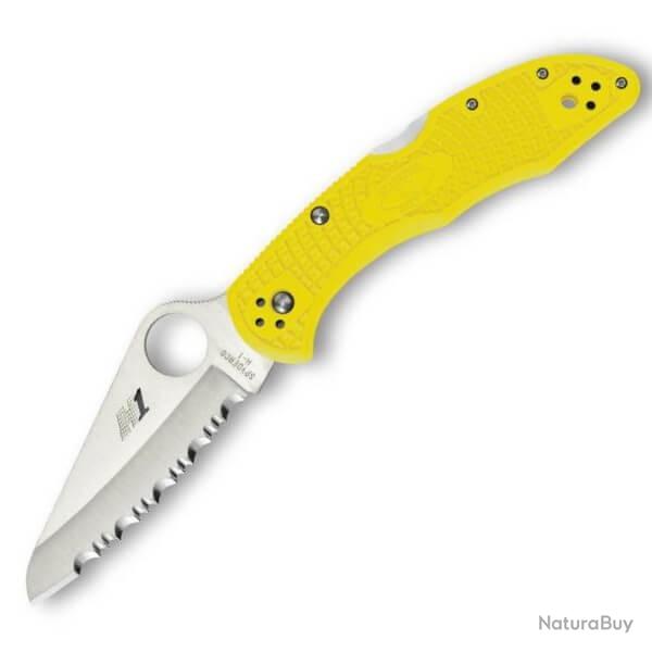 C88SYL2-Couteau de poche Spyderco Salt 2 jaune
