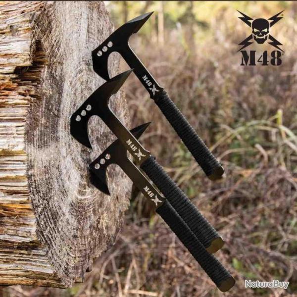 Lot de 3 Haches de Lancer United Cutlery M48 Throwing Axe Set Acier 3Cr13 Manche Paracorde UC3490