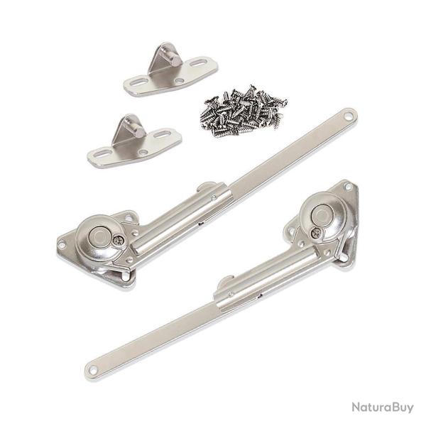 Jeu de compas 1275607 pour portes relevables 20-70kg nickel� Emuca