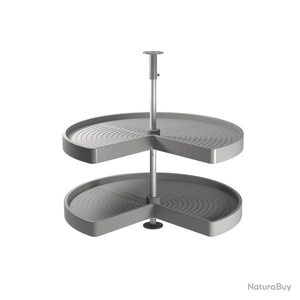 Jeu de plateaux 8928921 Shelvo 3/4 module 900mm plastique gris Emuca