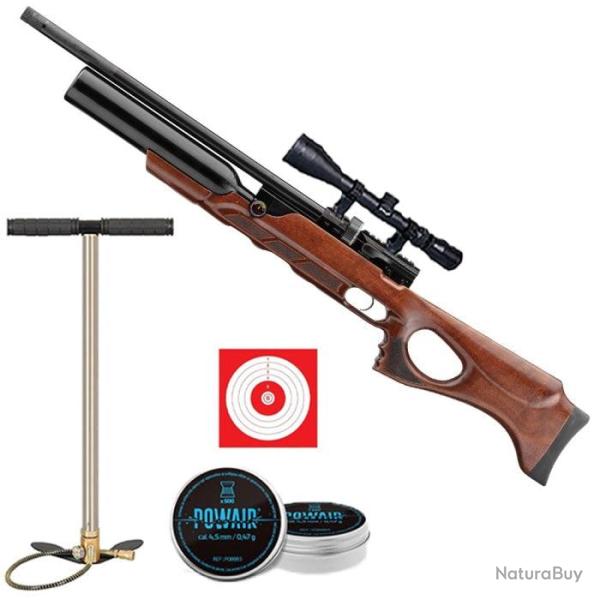 Carabine � plomb PCP Aselkon Rx6 Ravello R�gulateur Jet Black - 19 j - 4.5 mm / Pack Premium / 55 cm