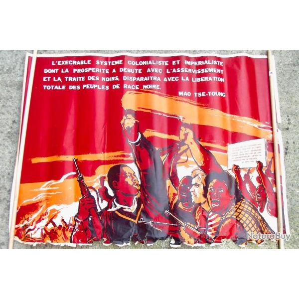AFFICHE COMMUNISTE ANTI-COLONIALISTE.