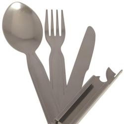 Couvert de l'arm&eacute;e 3 pi&egrave;ces en acier inoxydable