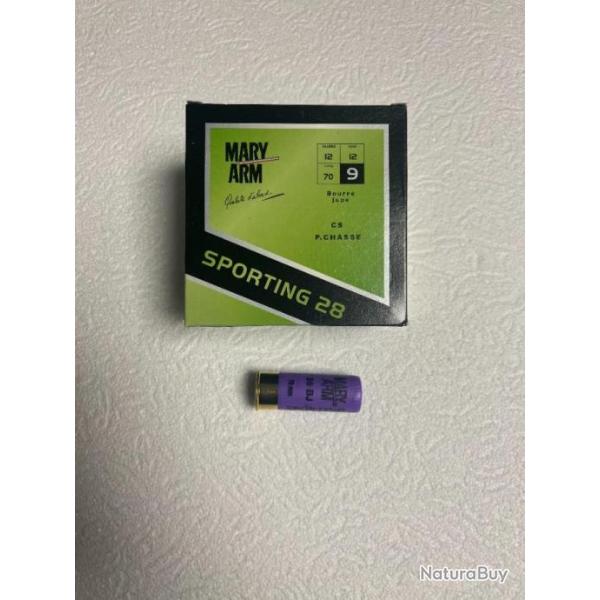 PACK DE 2 BOITES MARY ARM SPORTING 28 PLOMB 9 12/70