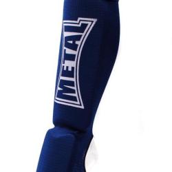 Prot&egrave;ge tibias/pieds Metal Boxe - Bleu - L