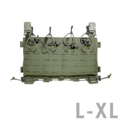 TT carrier mag panel lc M4 - panneau frontale molle- Lasercut avec 4 Porte-chargeurs - Olive