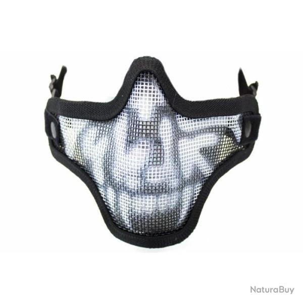 Bas de masque grillage Nuprol - shield skull - Noir