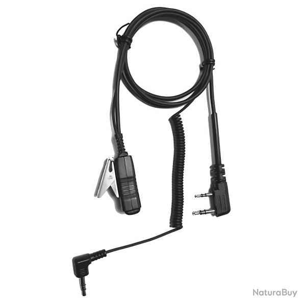 Cordon pour casque 3M Peltor (ProTac III, ...) et Sordin (Supreme Pro X) vers talkies Kenwood TK-350