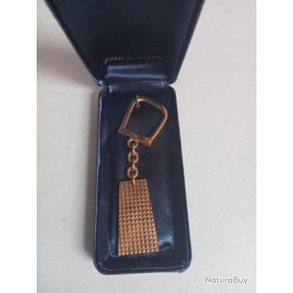 porte cl� en plaqu� or 18 carat 8,5 cm x 2 cm