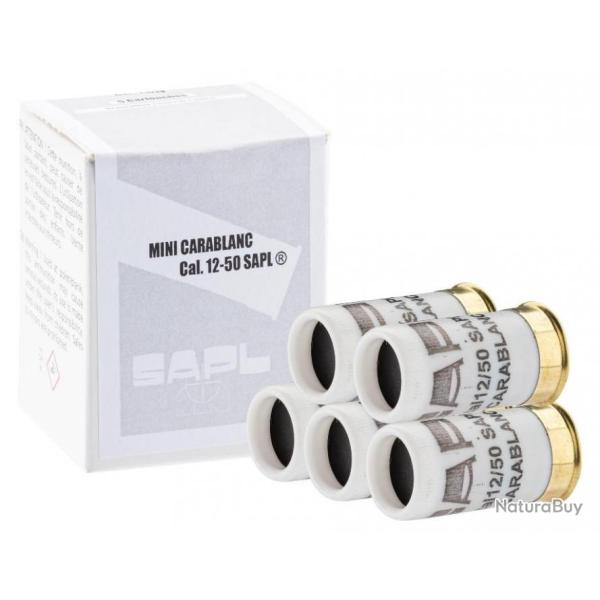 1 boite de 10 Cartouches  blanc Mini-Carablanc cal. 12/50