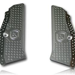 PAIRE DE PLAQUETTE ALU M-ARMS MONARCH 1 CZ 75 SHADOW 1 ET 2 GRIS