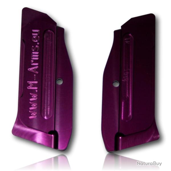 PAIRE PLAQUETTE M-ARMS MONARCH 2 CZ 75 SHADOW 1 ET 2 VIOLETTE