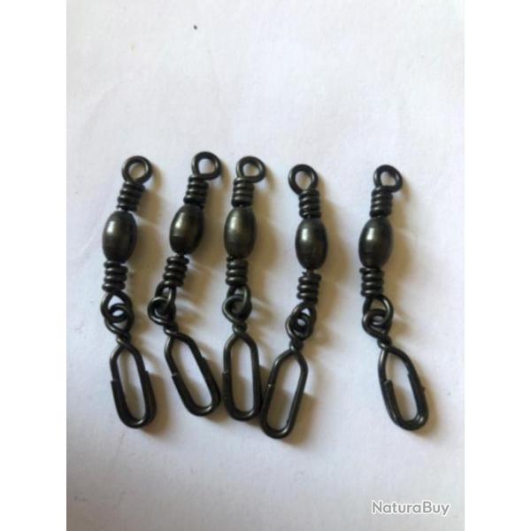 10 agrafe �merillon baril link N1 25 KG 110N acier bronz� p�che carpe