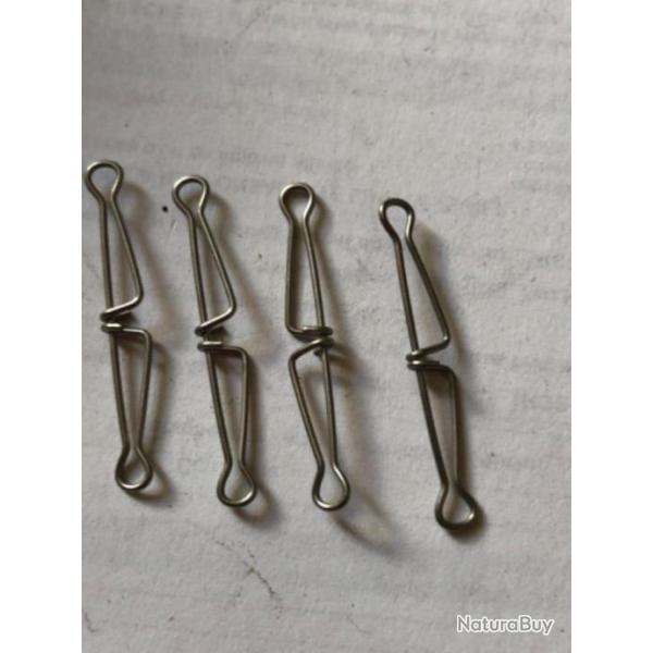 4 agrafe double nickel� p�che carnassier n1